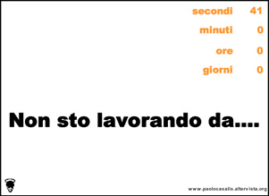 Non sto lavorando da