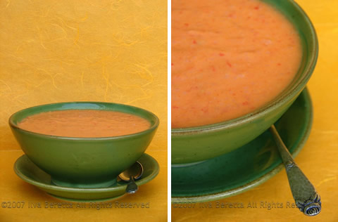 Zuppa stile peperonata con riso