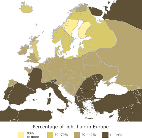 La mappa dei biondi