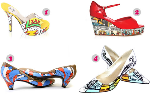 Scarpe illustrate, scarpe a fumetti