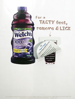 Welch’s: remove & lick