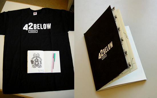 Frizzi-gift: t-shirt + agendine 42 Below Vodka