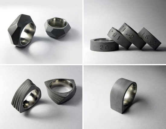 Concrete Rings by 22designstudio