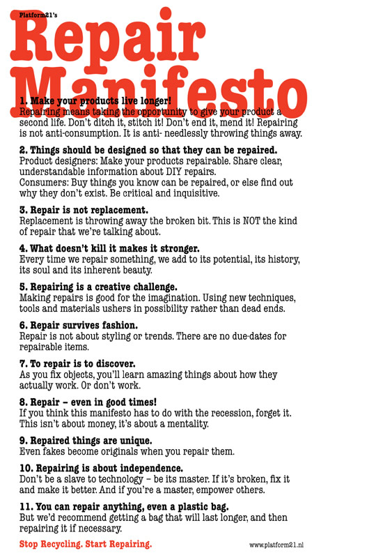 Repair Manifesto