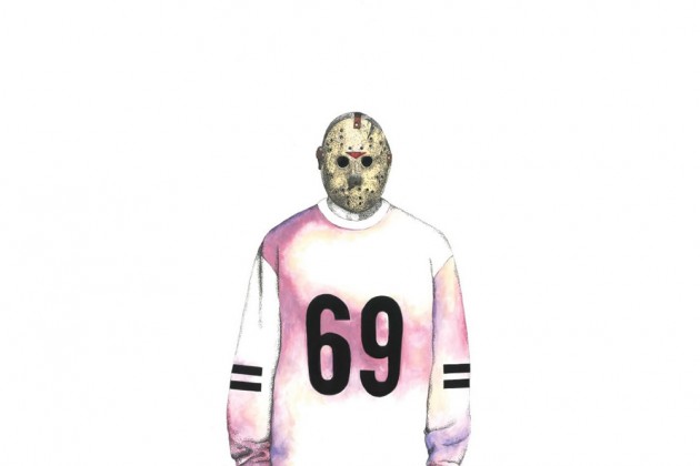 Jason Voorhees wearing Hood By Air Fall 2014 Menswear Collection