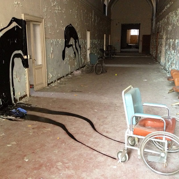 Herbert Baglione, “1000 shadows”, Parma, 2013