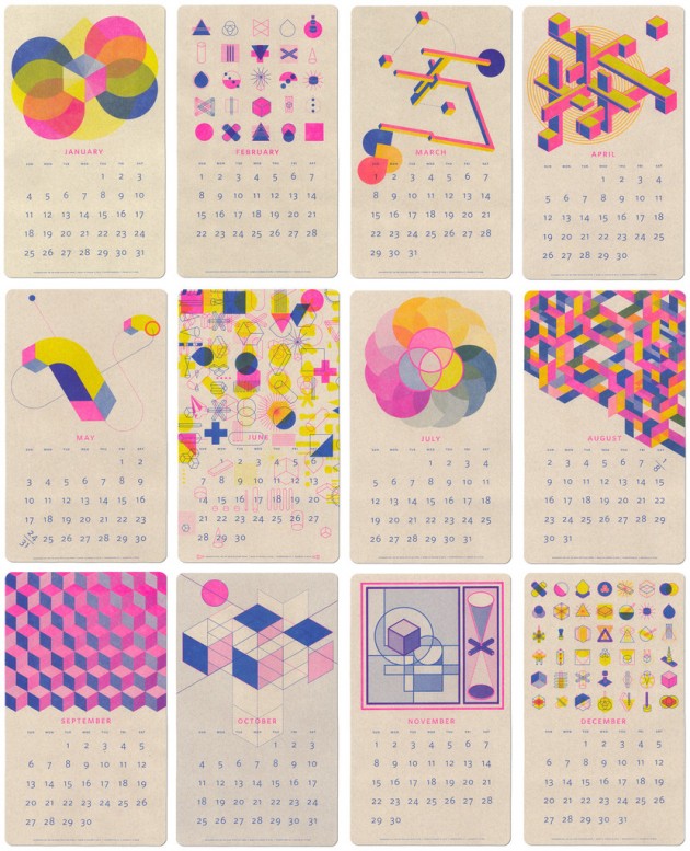 2015 Isometric Risograph Calendar