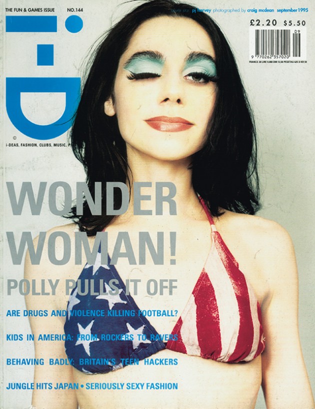 i-D #144, 1995 in copertina: P.J. Harvey fotografo: Craig McDean