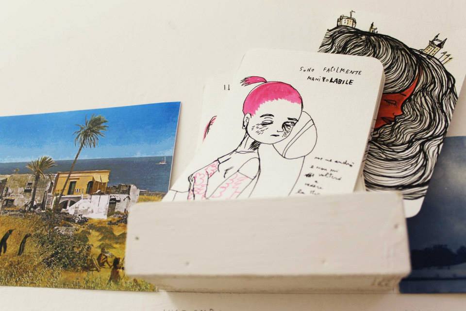 Archivio dei paesaggi immaginari – progetto collettivo di cartoline d’artista Kranti e Nicoz Balboa (foto: Sabine Meyer)