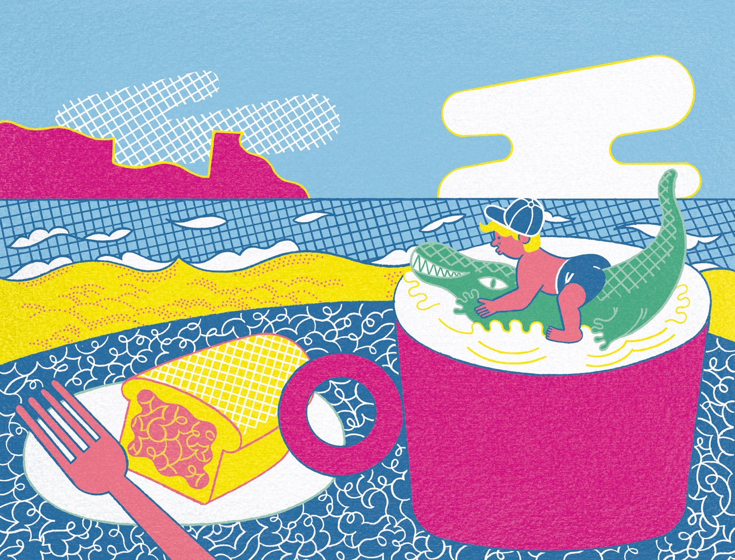 “Colazione”, illustrazione di Umberto Mischi
