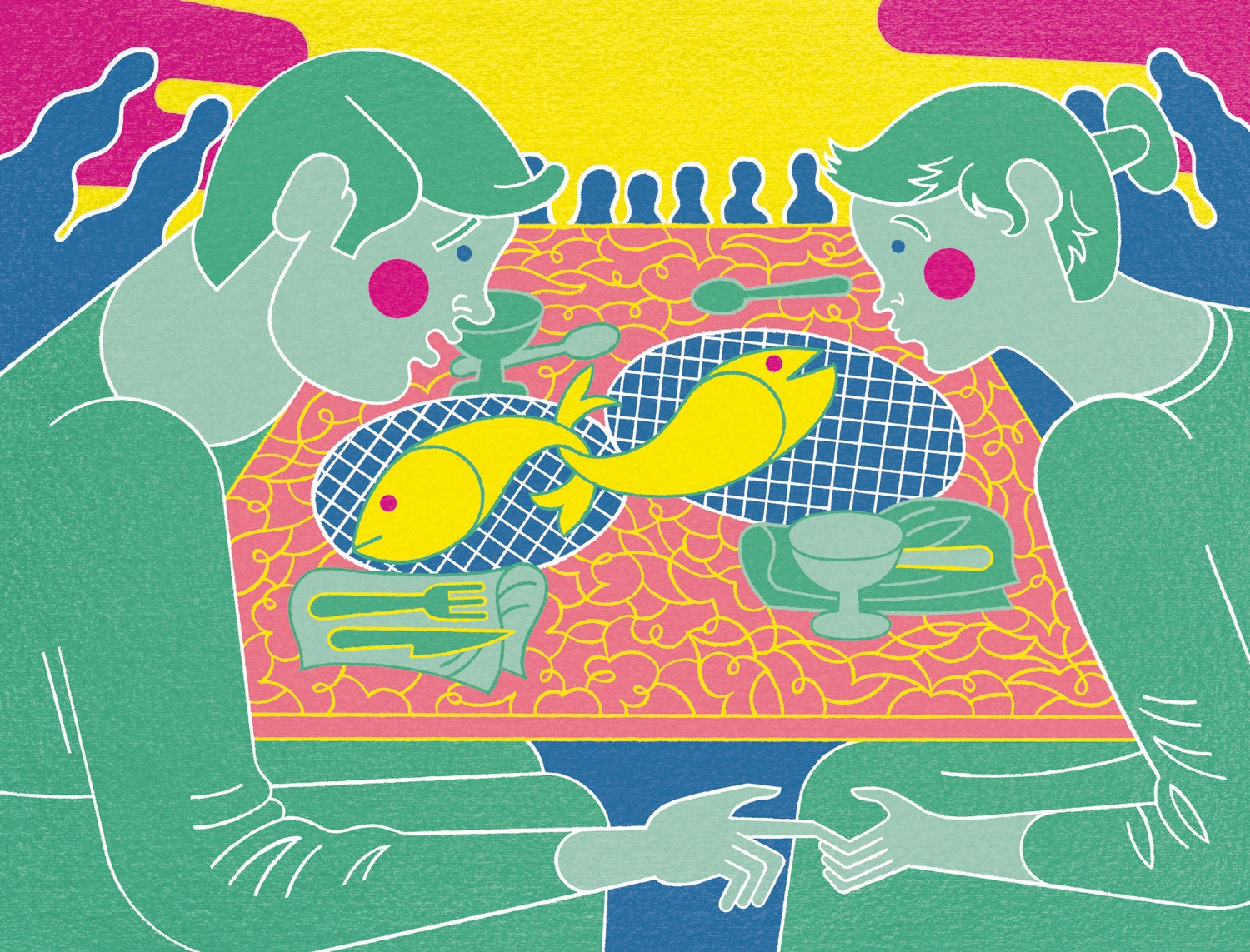 “Mangiare”, illustrazione di Umberto Mischi