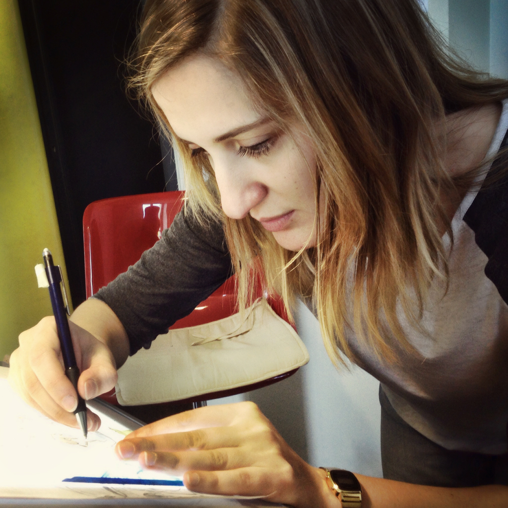 Giulia Sagramola al lavoro