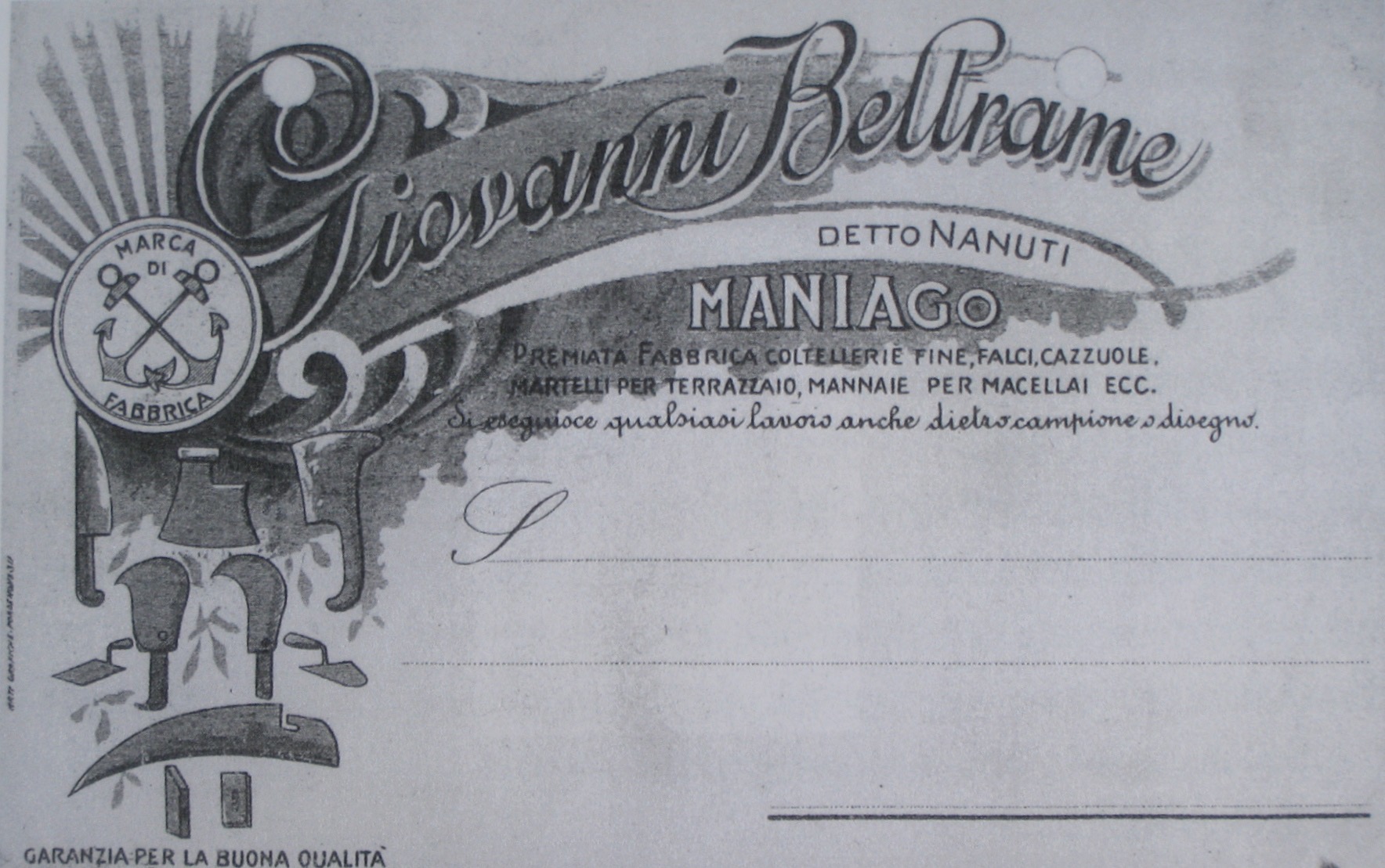 Carta intestata del 1912