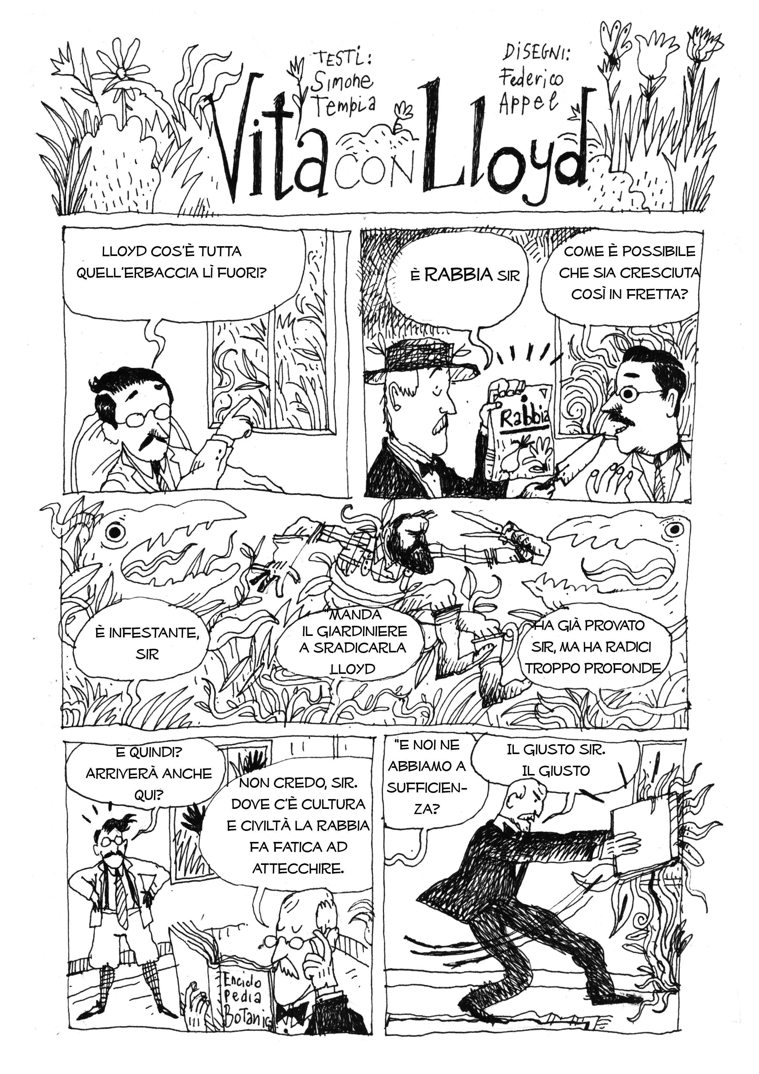 Un dialogo di “Vita con Lloyd” interpretato da Federico Appel