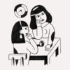Andy Rementer, “Happy Hour”, 2015, inchiostro su carta