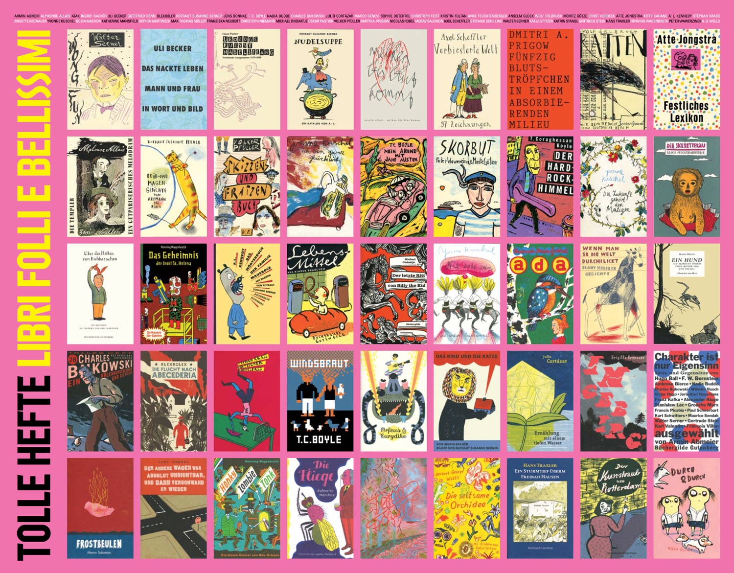 Tolle Hefte, poster dei libri pubblicati dall'editore