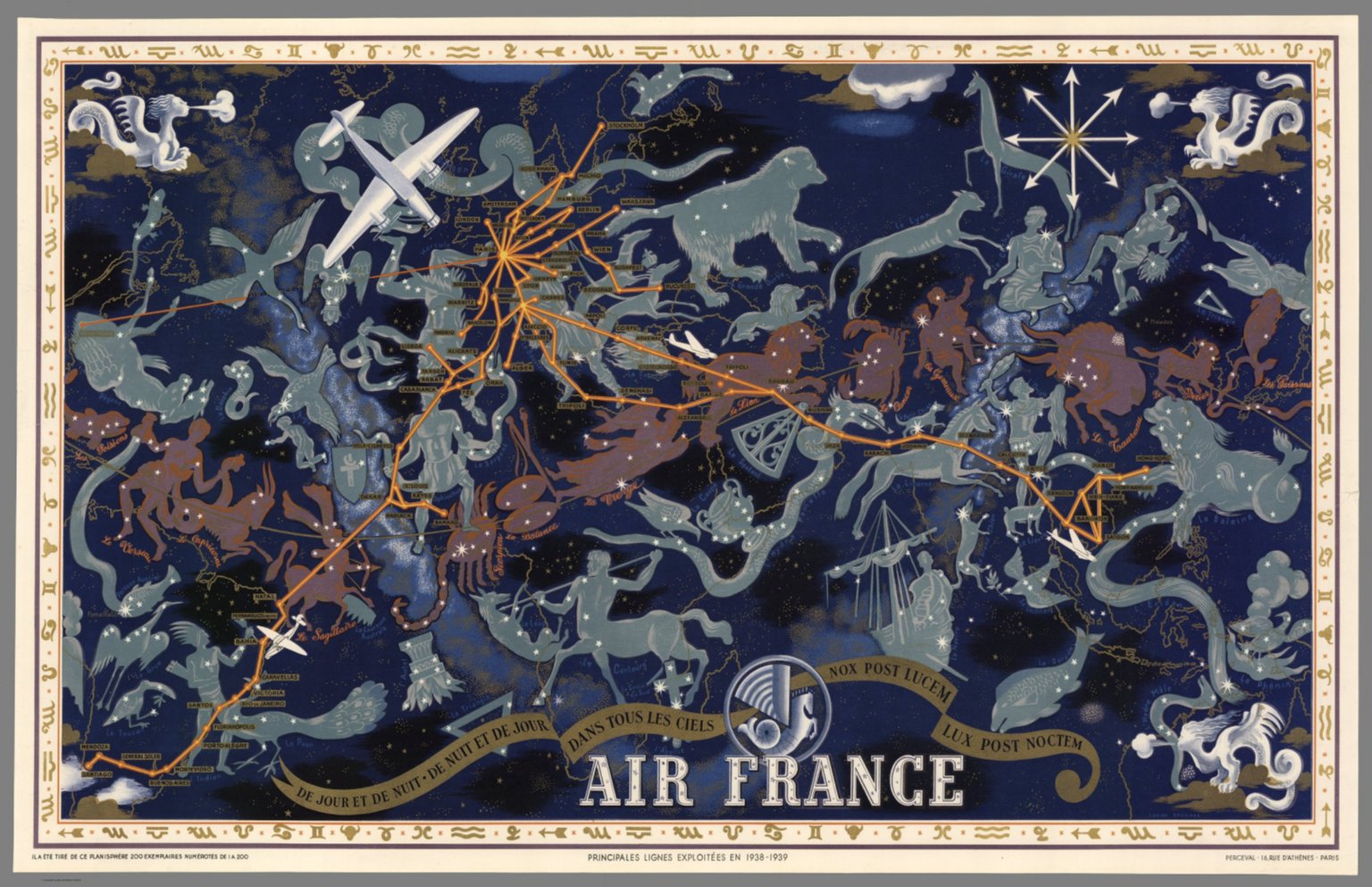Air France : De nuit et de jour dans tous les ciels, 1939 autore: Lucien Boucher editore: Perceval (Francia)