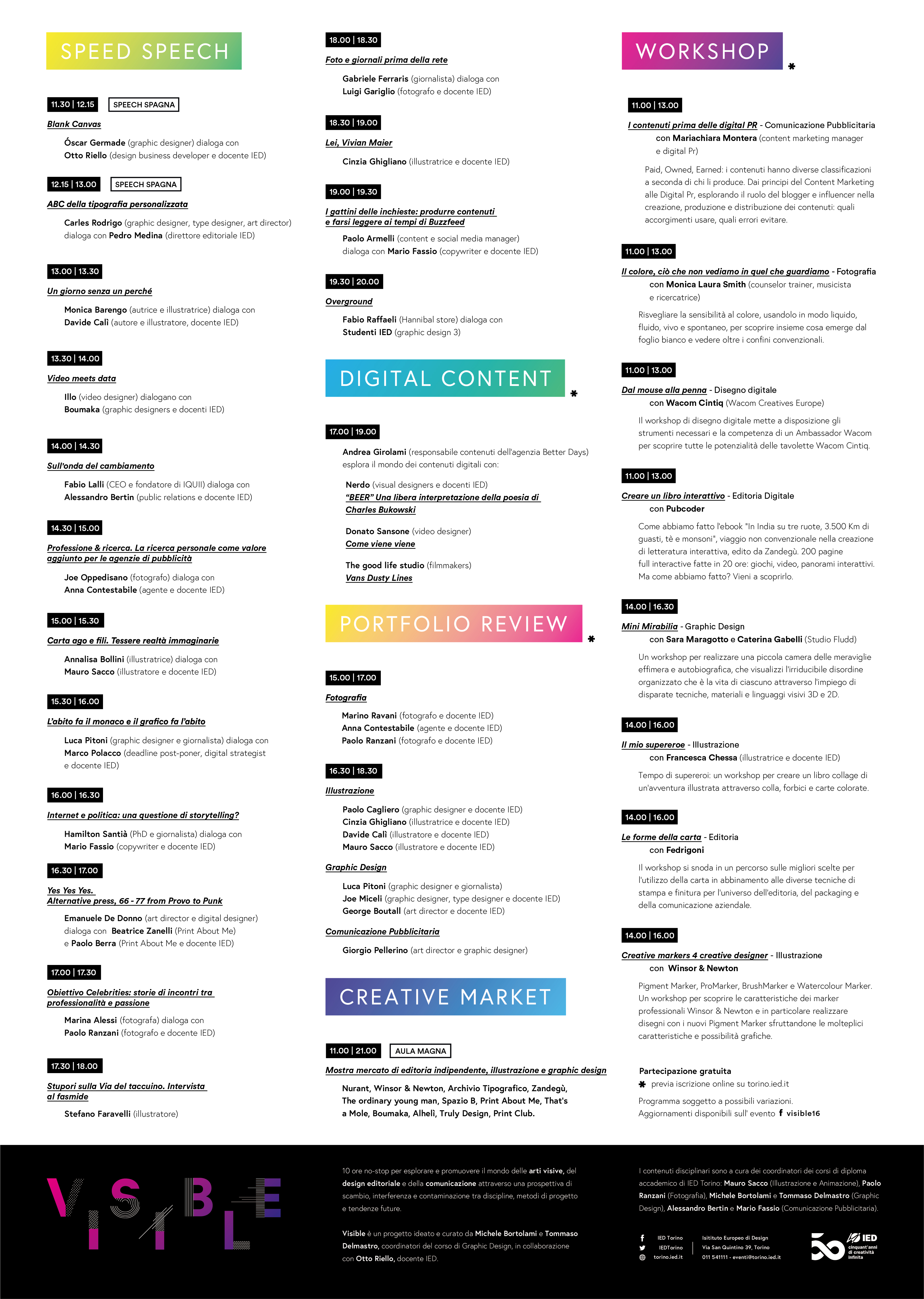 il programma completo (clicca per ingrandire)