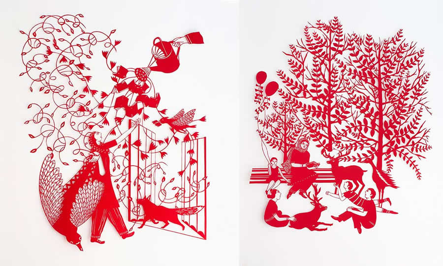 a sinistra: Malala - Receiving and giving, 2012; a destra: Malala - She deserves our attention, 2012 © Bhavna Mehta