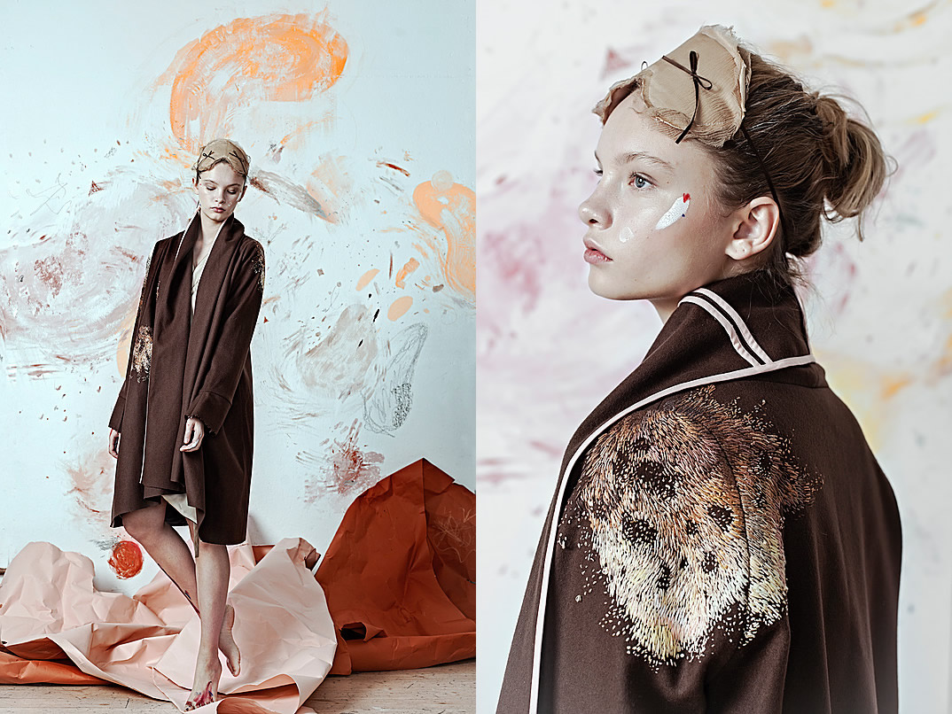 (foto e post-produzione: Ira Bordo; modella: Varya Shilova; make up: Marina Grin; set design: Lisa Smirnova; art direction: Olya Glagoleva)