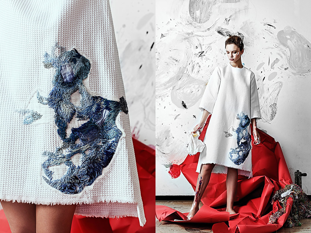 (foto e post-produzione: Ira Bordo; modella: Varya Shilova; make up: Marina Grin; set design: Lisa Smirnova; art direction: Olya Glagoleva)