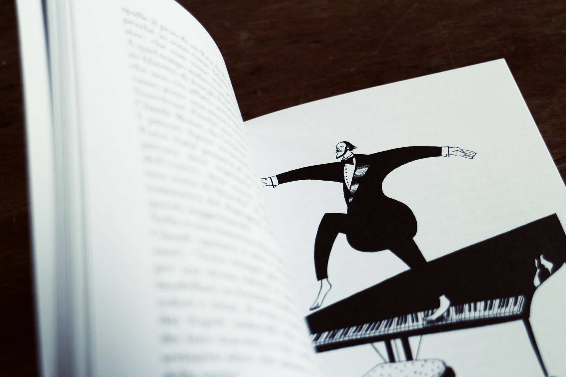 Satie: appunti e nostalgie, di Gian Nicola Vessia, illustrazione di Federico Maggioni, Raum Italic 2015 (foto: Frizzifrizzi)