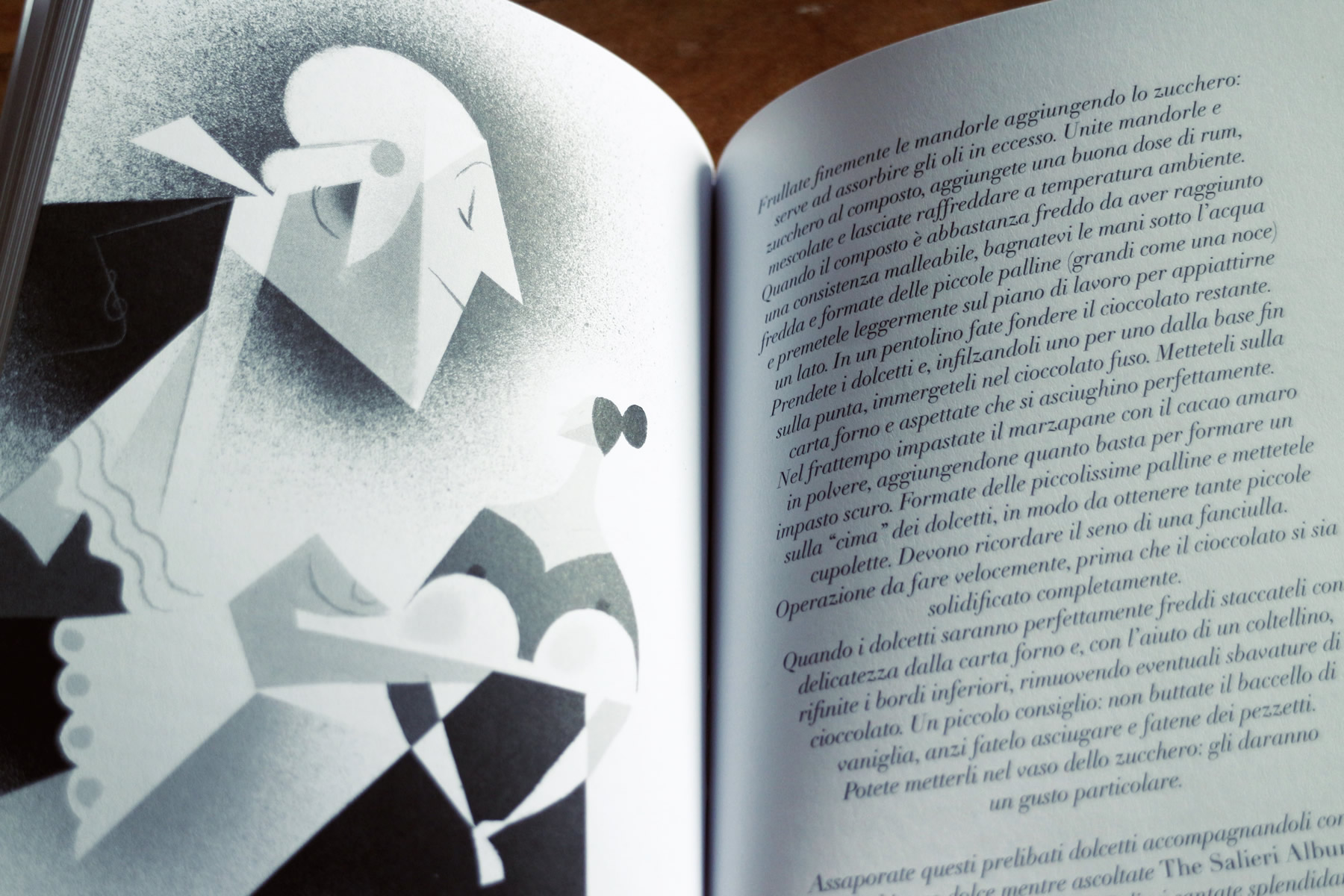 Forchette e melodie - Musicisti in cucina, di Gian Nicola Vessia, illustrazioni di Riccardo Guasco, Raum Italic 2016 (foto: Frizzifrizzi)