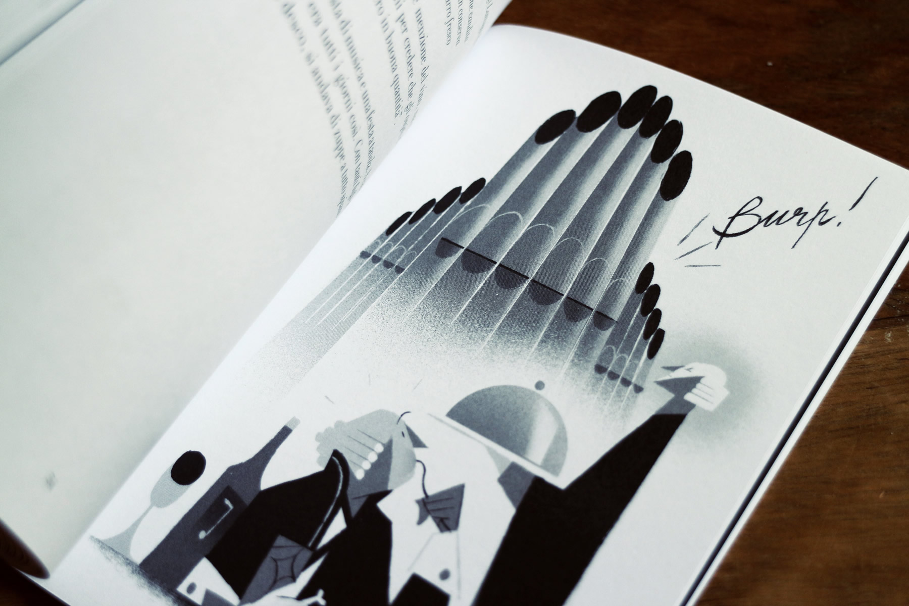 Forchette e melodie - Musicisti in cucina, di Gian Nicola Vessia, illustrazioni di Riccardo Guasco, Raum Italic 2016 (foto: Frizzifrizzi)