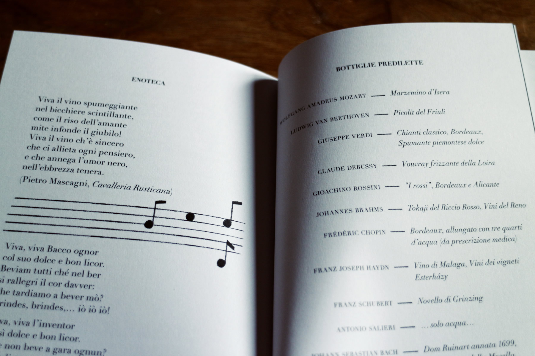 Forchette e melodie - Musicisti in cucina, di Gian Nicola Vessia, illustrazioni di Riccardo Guasco, Raum Italic 2016 (foto: Frizzifrizzi)