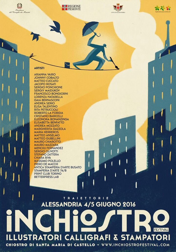 Il manifesto di Inchiostro Festival è illustrato da Riccardo Guasco