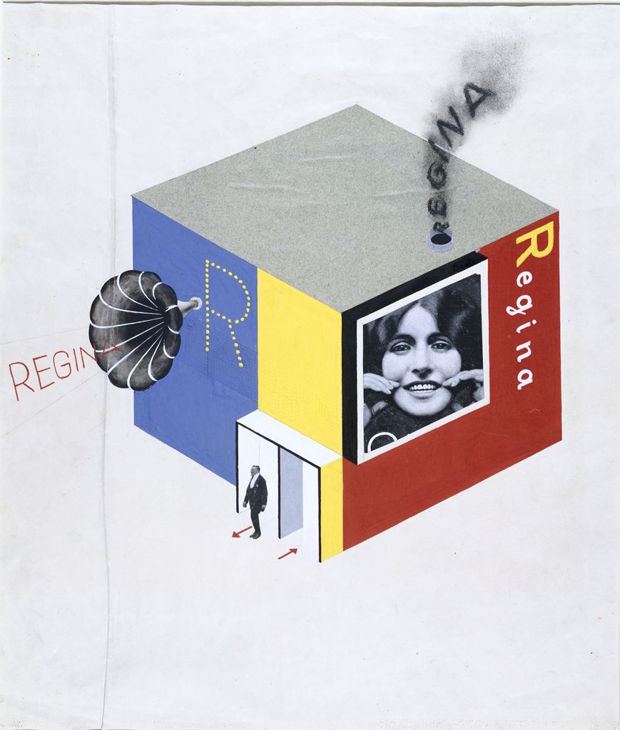 Herbert Bayer, “Design for a Multi-Media Building”, 1924 (Harvard Art Museums/Busch-Reisinger Museum, Gift of the artist © Artists Rights Society (ARS), New York / VG Bild-Kunst, Bonn