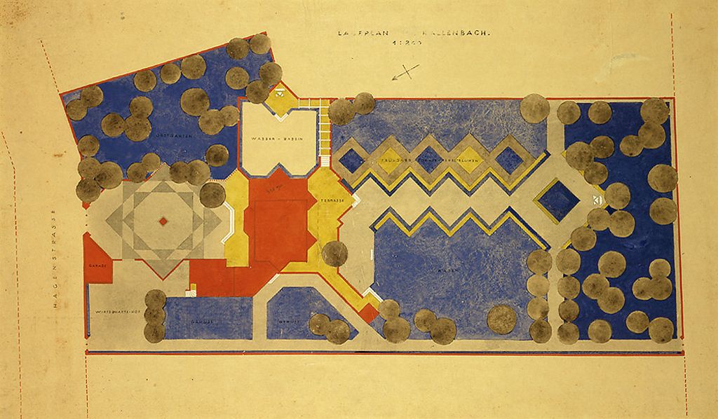 Walter Gropius, “Kallenbach Residence, Berlin, 1921-1922: Site Plan”, 1921-1922 (Harvard Art Museums/Busch-Reisinger Museum, Gift of Walter Gropius)