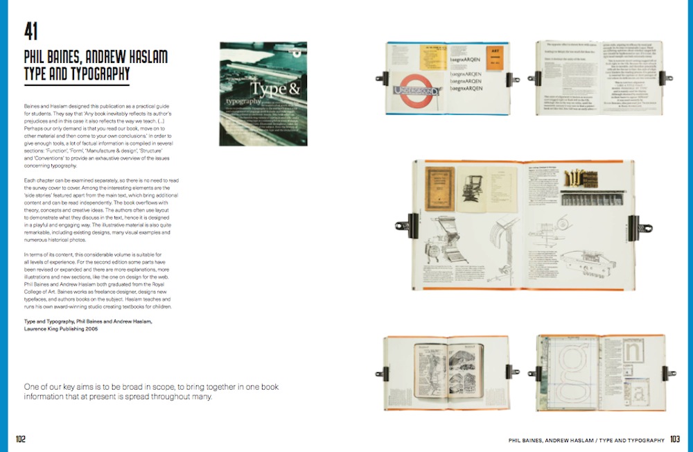 “One Hundred Great Books on Typography”, a cura di Agata Toromanoff, Luster, 2016