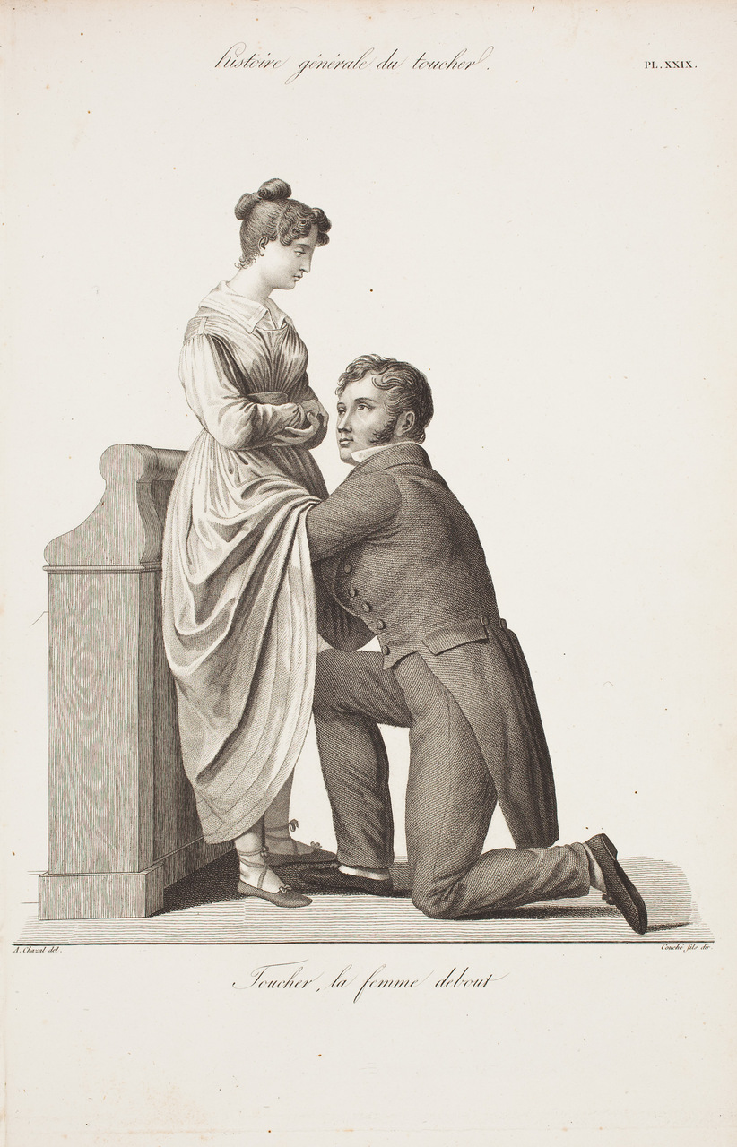 Esame ostetrico. Tavola tratta da “Nouvelles démonstrations d'accouchemens”, di Jacques Pierre Maygrier (1771-1835)